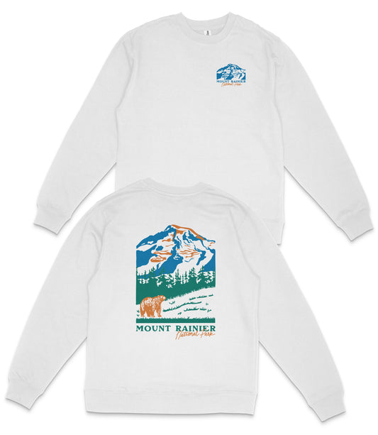 Mount Rainier National Park Midweight Crewneck Sweatshirt