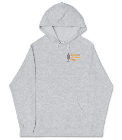 A gray hooded sweatshirt with the text "SEQUIDA NATIONAL PARK" printed on the front.