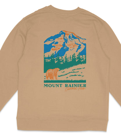 Mount Rainier National Park Midweight Crewneck Sweatshirt