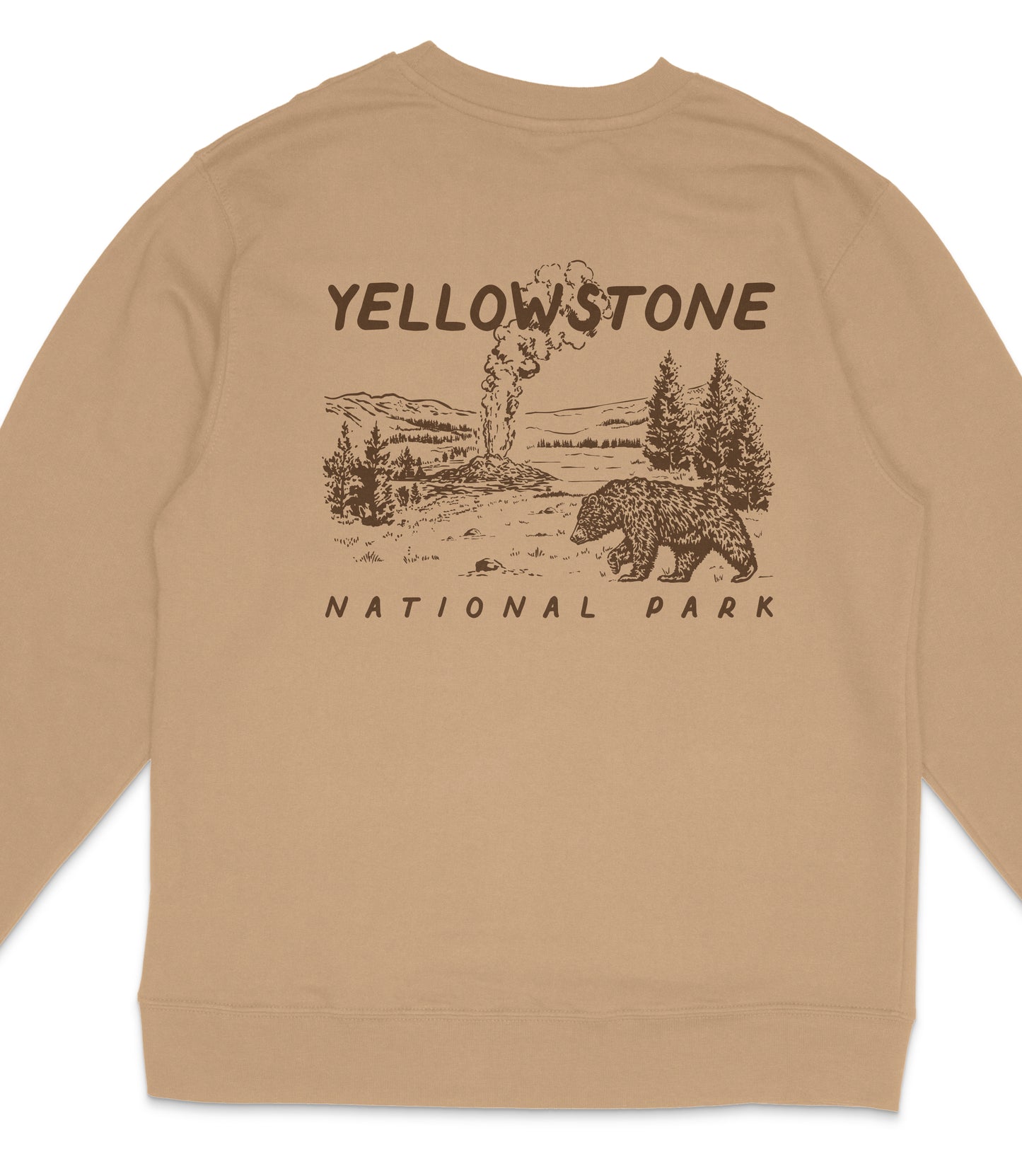 Yellowstone National Park Midweight Crewneck Sweatshirt