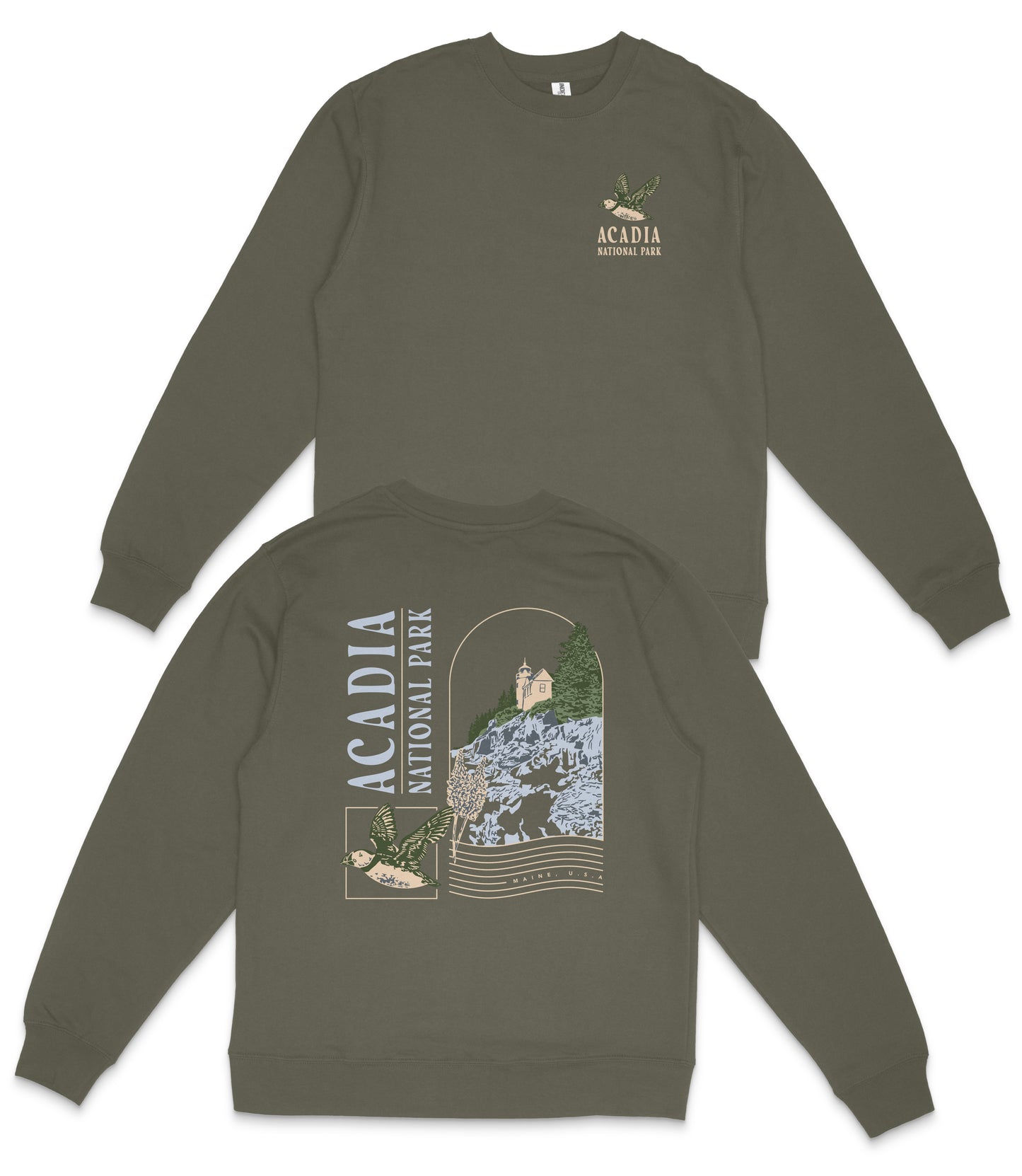 Acadia National Park Midweight Crewneck Sweatshirt