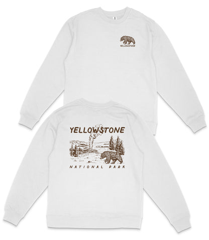 Yellowstone National Park Midweight Crewneck Sweatshirt