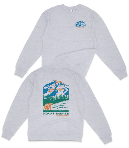 Mount Rainier National Park Midweight Crewneck Sweatshirt