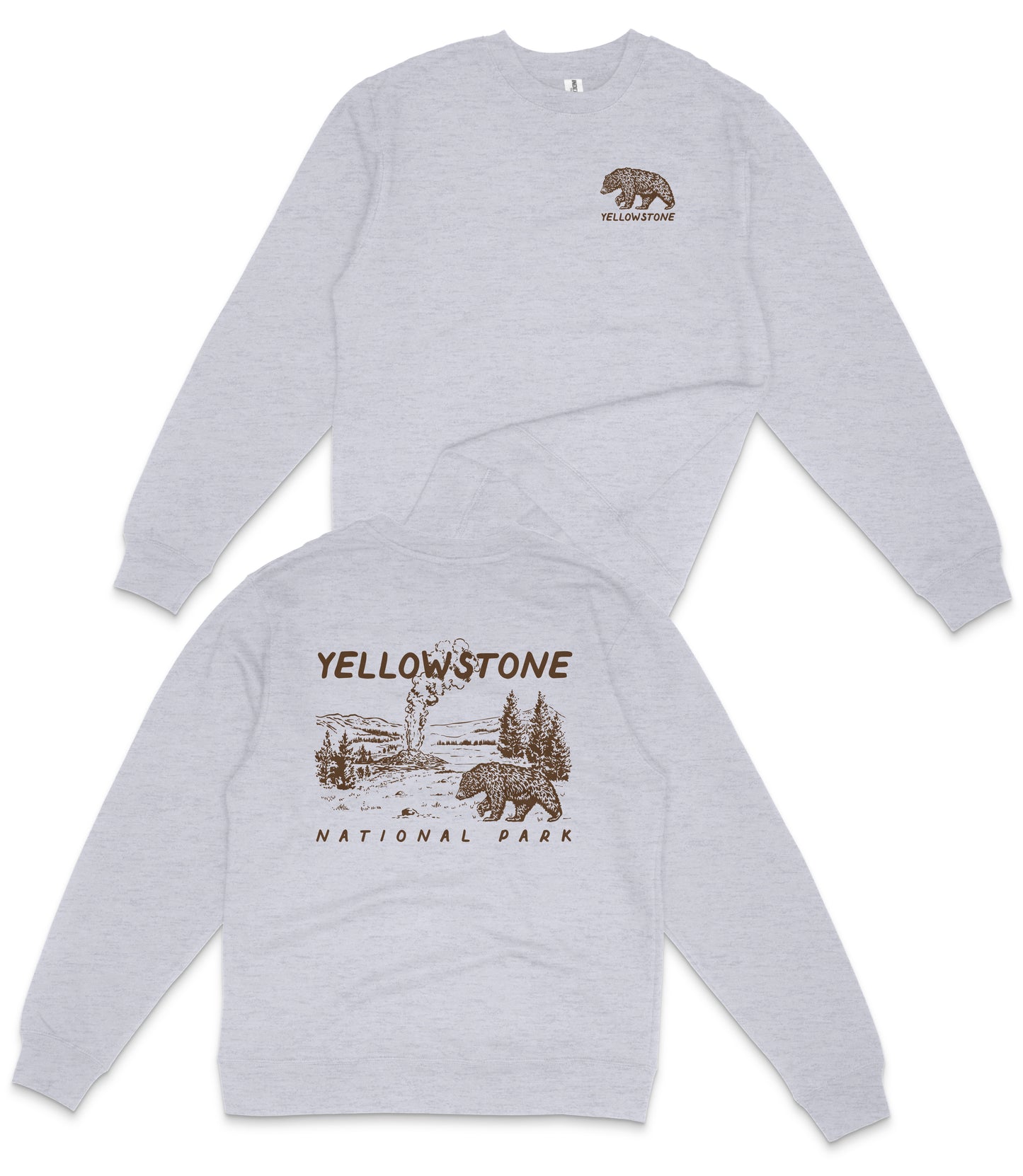 Yellowstone National Park Midweight Crewneck Sweatshirt