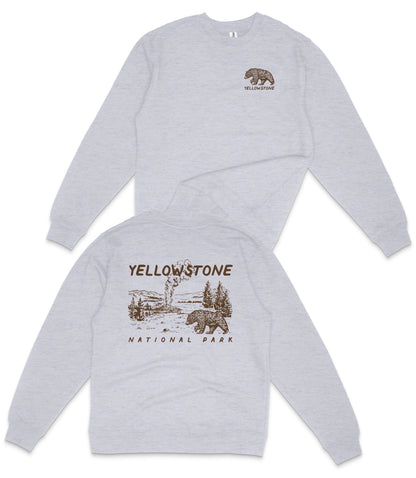 Yellowstone National Park Midweight Crewneck Sweatshirt