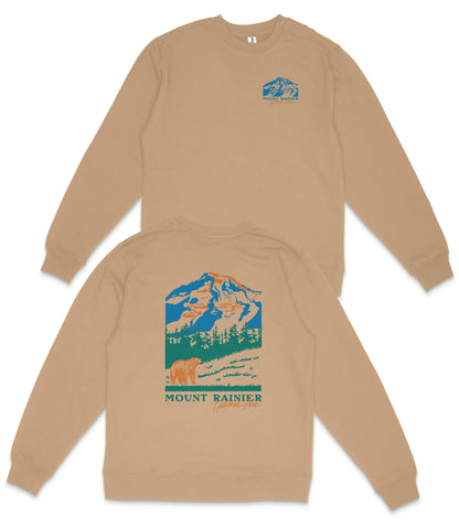 Mount Rainier National Park Midweight Crewneck Sweatshirt