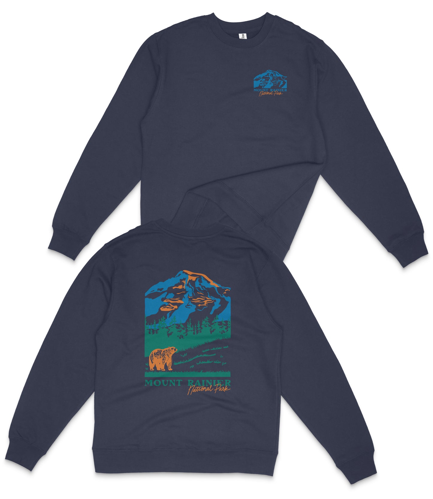 Mount Rainier National Park Midweight Crewneck Sweatshirt