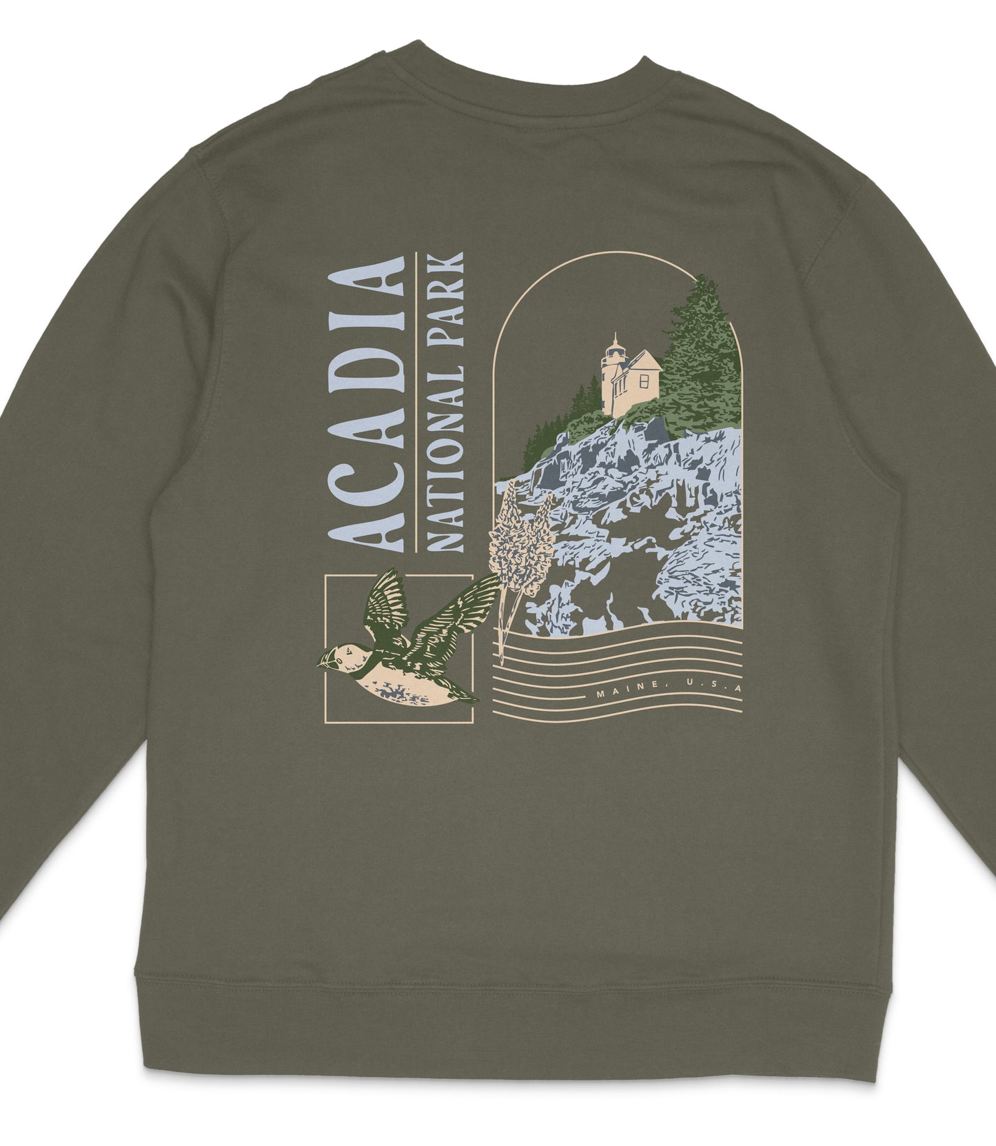 Acadia National Park Midweight Crewneck Sweatshirt