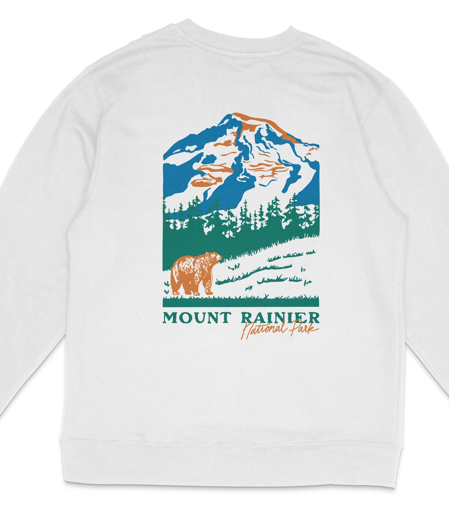 Mount Rainier National Park Midweight Crewneck Sweatshirt