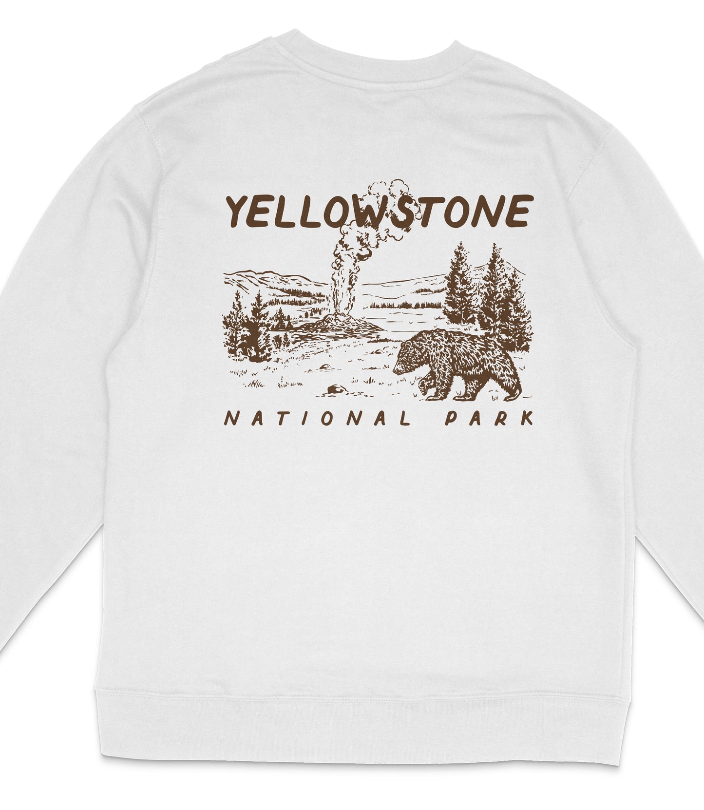 Yellowstone National Park Midweight Crewneck Sweatshirt