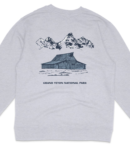 Grand Teton National Park Midweight Crewneck Sweatshirt