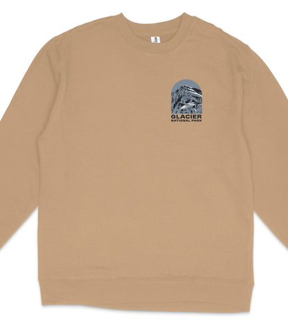 Glacier National Park Midweight Crewneck Sweatshirt